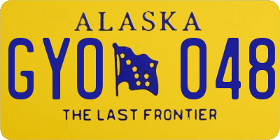 AK license plate GYO048