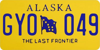 AK license plate GYO049