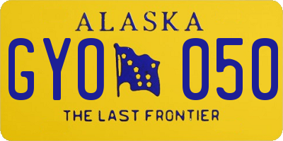 AK license plate GYO050