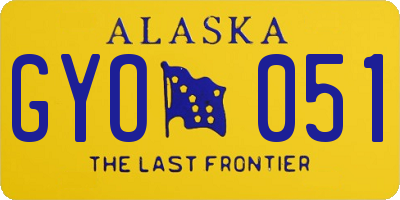 AK license plate GYO051