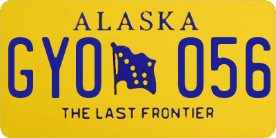 AK license plate GYO056