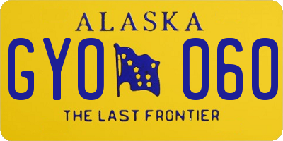 AK license plate GYO060