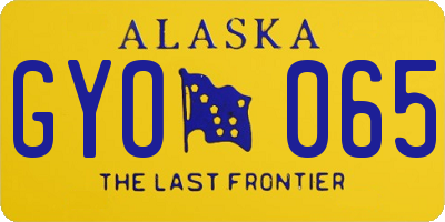 AK license plate GYO065