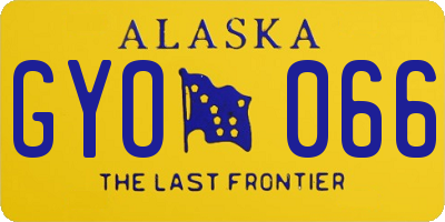 AK license plate GYO066
