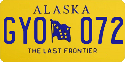AK license plate GYO072