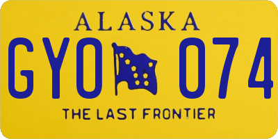 AK license plate GYO074