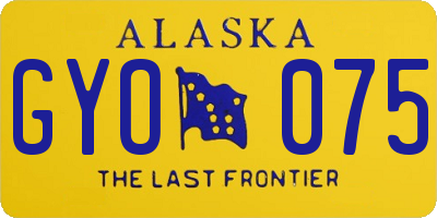 AK license plate GYO075