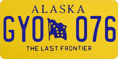AK license plate GYO076