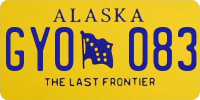 AK license plate GYO083