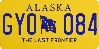 AK license plate GYO084