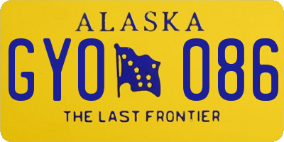 AK license plate GYO086