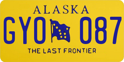 AK license plate GYO087