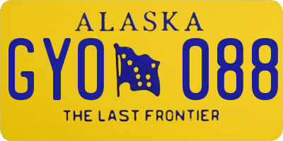 AK license plate GYO088