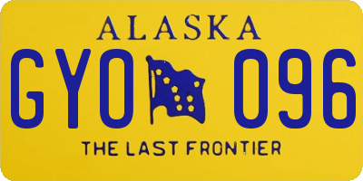 AK license plate GYO096