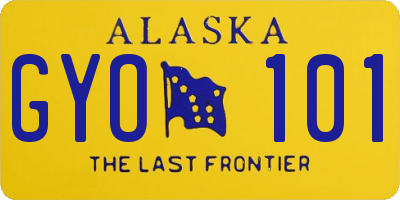 AK license plate GYO101