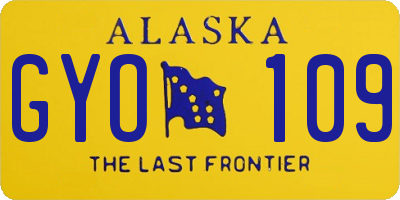 AK license plate GYO109