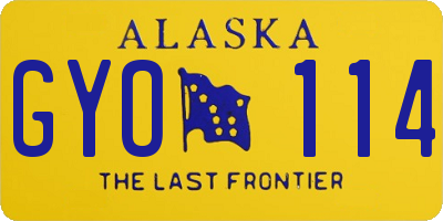 AK license plate GYO114