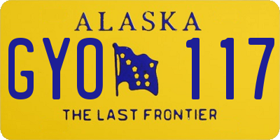 AK license plate GYO117