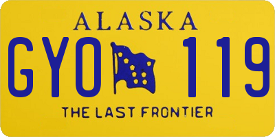 AK license plate GYO119