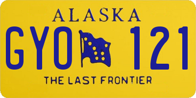 AK license plate GYO121