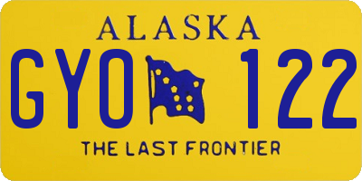 AK license plate GYO122