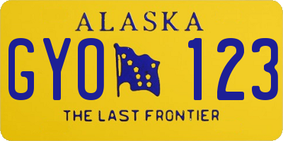 AK license plate GYO123