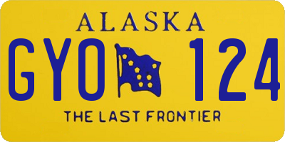 AK license plate GYO124