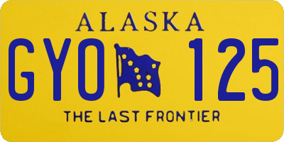 AK license plate GYO125