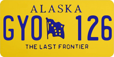 AK license plate GYO126