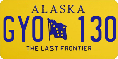 AK license plate GYO130