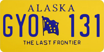 AK license plate GYO131