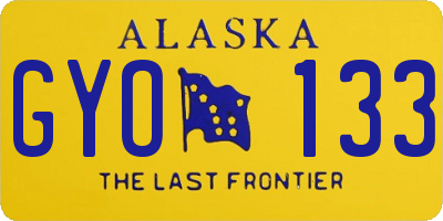 AK license plate GYO133
