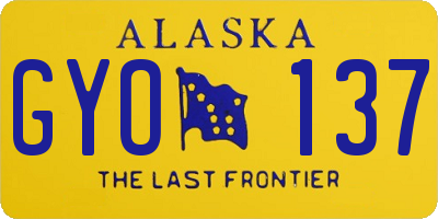 AK license plate GYO137