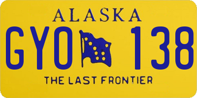 AK license plate GYO138