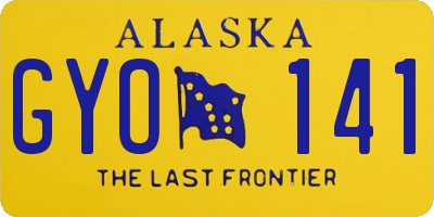 AK license plate GYO141