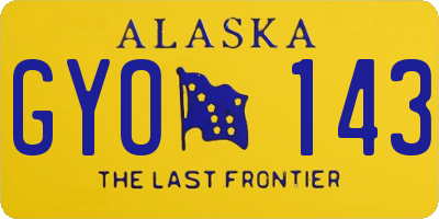 AK license plate GYO143