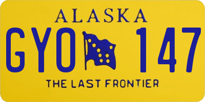 AK license plate GYO147