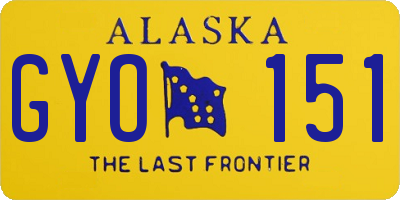 AK license plate GYO151