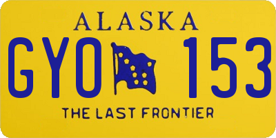AK license plate GYO153