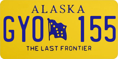 AK license plate GYO155