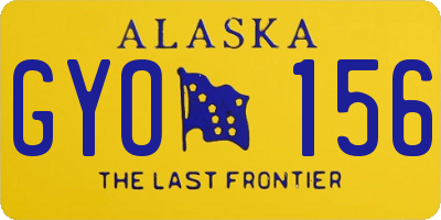 AK license plate GYO156