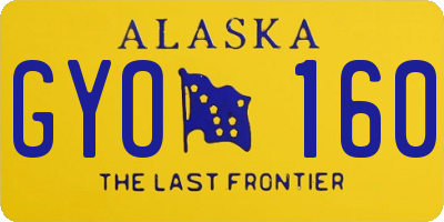 AK license plate GYO160