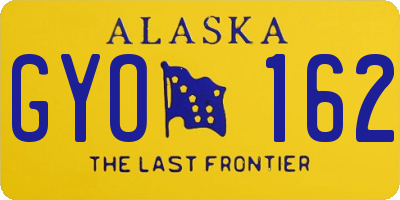 AK license plate GYO162