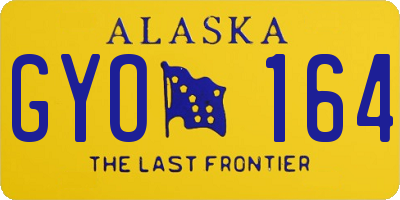 AK license plate GYO164