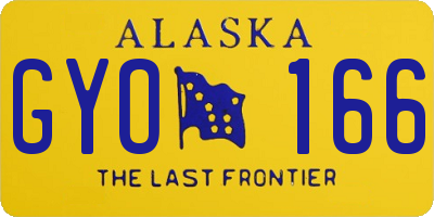 AK license plate GYO166