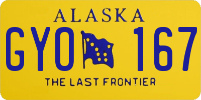 AK license plate GYO167