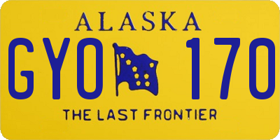 AK license plate GYO170