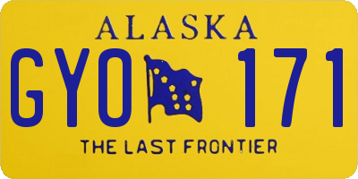 AK license plate GYO171