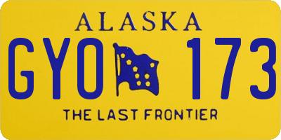 AK license plate GYO173