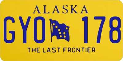 AK license plate GYO178